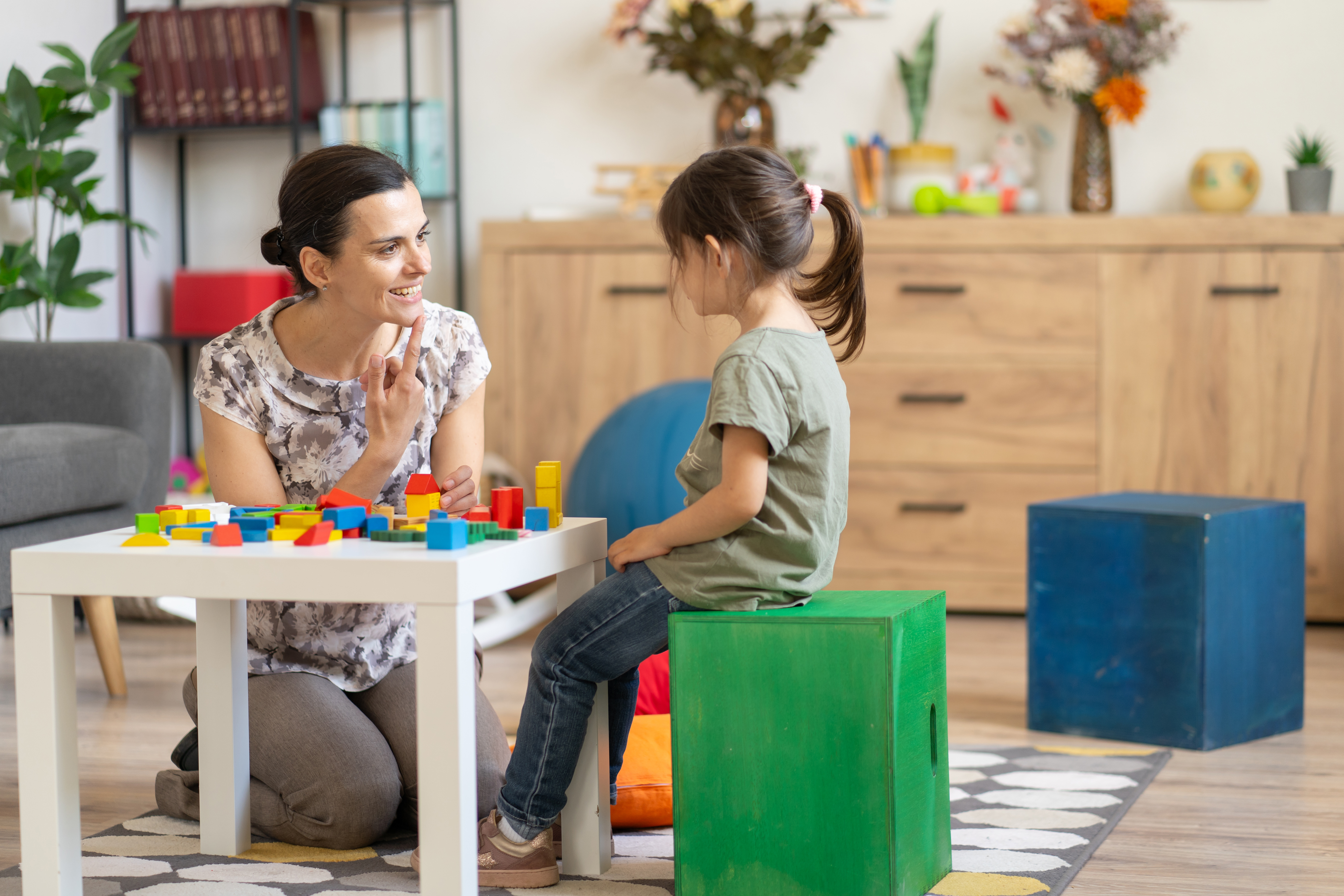 Person speaking clearly